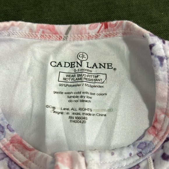 Henlee’s Hydrangea Zipper Ruffle Footie - Picture 2 of 4